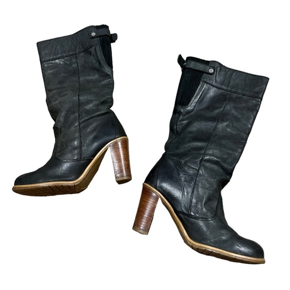 LEVI’S Leather Knee High Heeled Boots - Picture 4 of 17